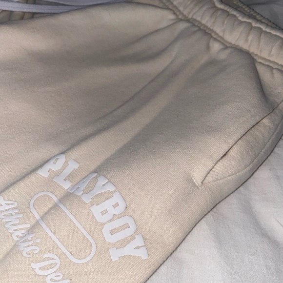 NEW Pacsun Beige Cream Playboy M Sweatpants - Picture 7 of 9